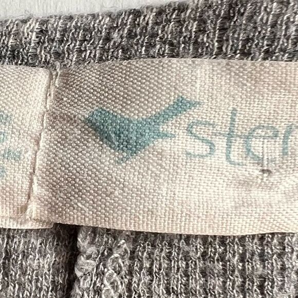 Stem Top Womens Medium Waffle Knit Gray White Alpacas - Picture 5 of 6